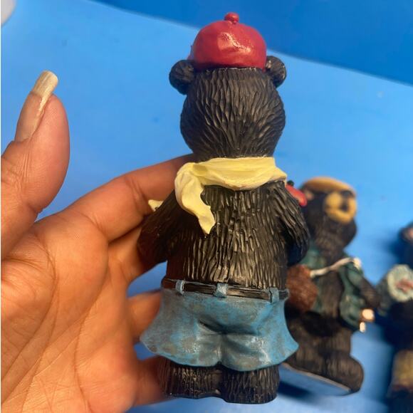 Magic Creations Black Bear Figurine Set of 3 Fishing Camping Vintage - Picture 8 of 10
